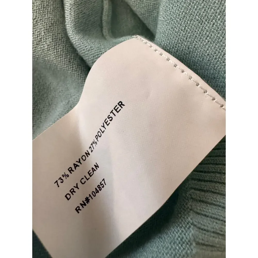 AG Adriano‎ Goldschmied Men's Green V-Neck Vented Golf Preppy Sweater Size M